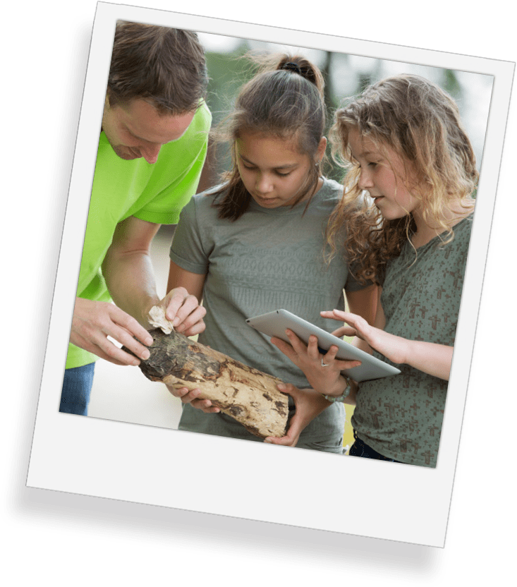 Education image with teacher and two young girls image at Boggy Creek Airboat Adventures