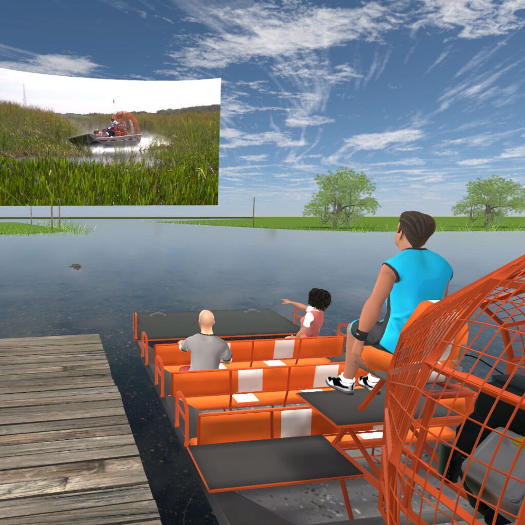 Airboat Tour experience VR Image at Boggy Creek Airboat Adventures